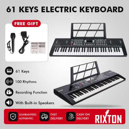 RIXTON 61-Key Digital Keyboard: Entry-Level Piano for Kids