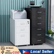 Metal Filing Cabinet with Lock - 3/5/6 Layer Organizer