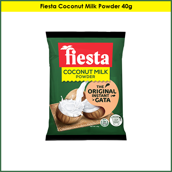 Fiesta Coconut Milk Powder 40g | The Original Instant Gata | Premium and Creamy White Gata Powder | Fiesta Gata | Fresh Gata Powder | Powdered Mix Gata | Gata | Fresh Gata