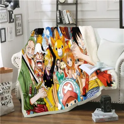Anime a piece blanket design flannel I see printed blanket sofa warm bed throw adult blanket sherpa style-2 blanket (3)