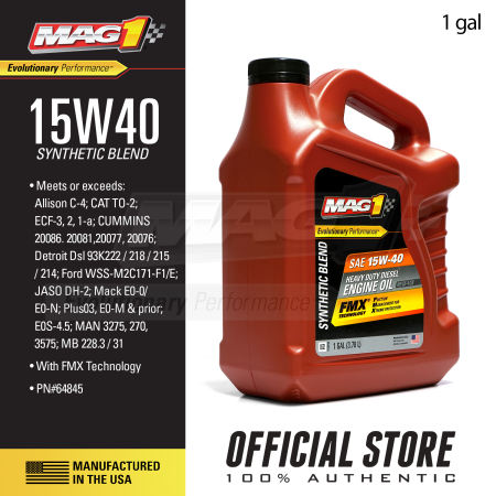 MAG 1 15W40 Synthetic Blend Engine Oil for Gas/Diesel Engines