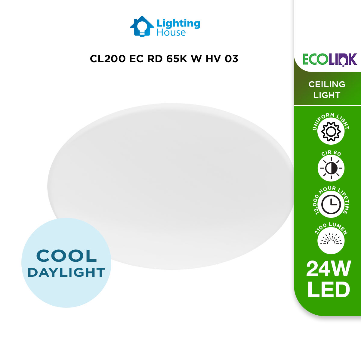 ecolink led tube light 24w