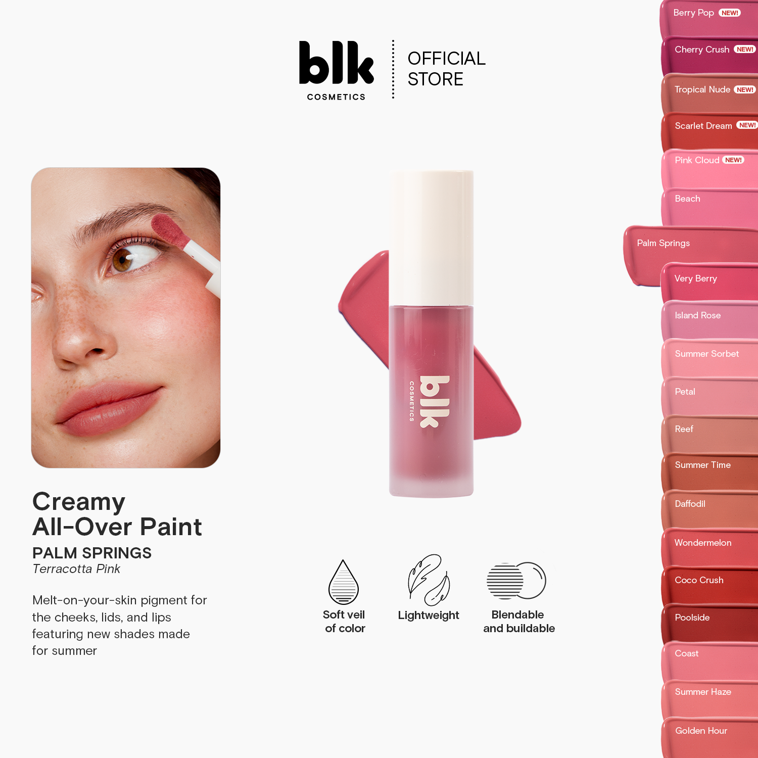 Discount on Blk Cosmetics  shoes - SKU: Blk Cosmetics Fresh Creamy All Over Paint Palm Springs