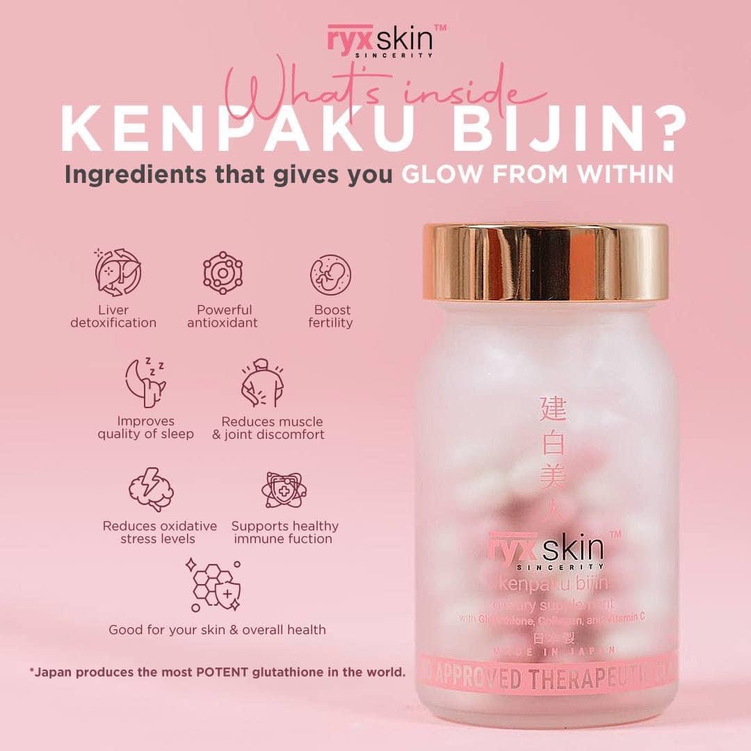 kenpakubijin glutathione JO RyxSkin Kenpaku Bijin Collagen 62 capsules Digestive Support