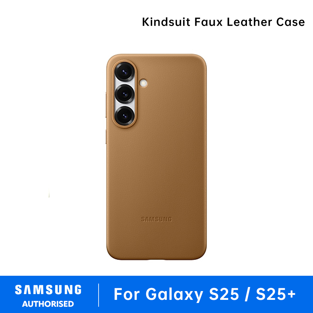 Original Samsung Galaxy S25 / S25+ Kindsuit Faux Leather Case High Quality Soft Leather Case For Samsung Galaxy S25 / S25+ Protector Shell & Box