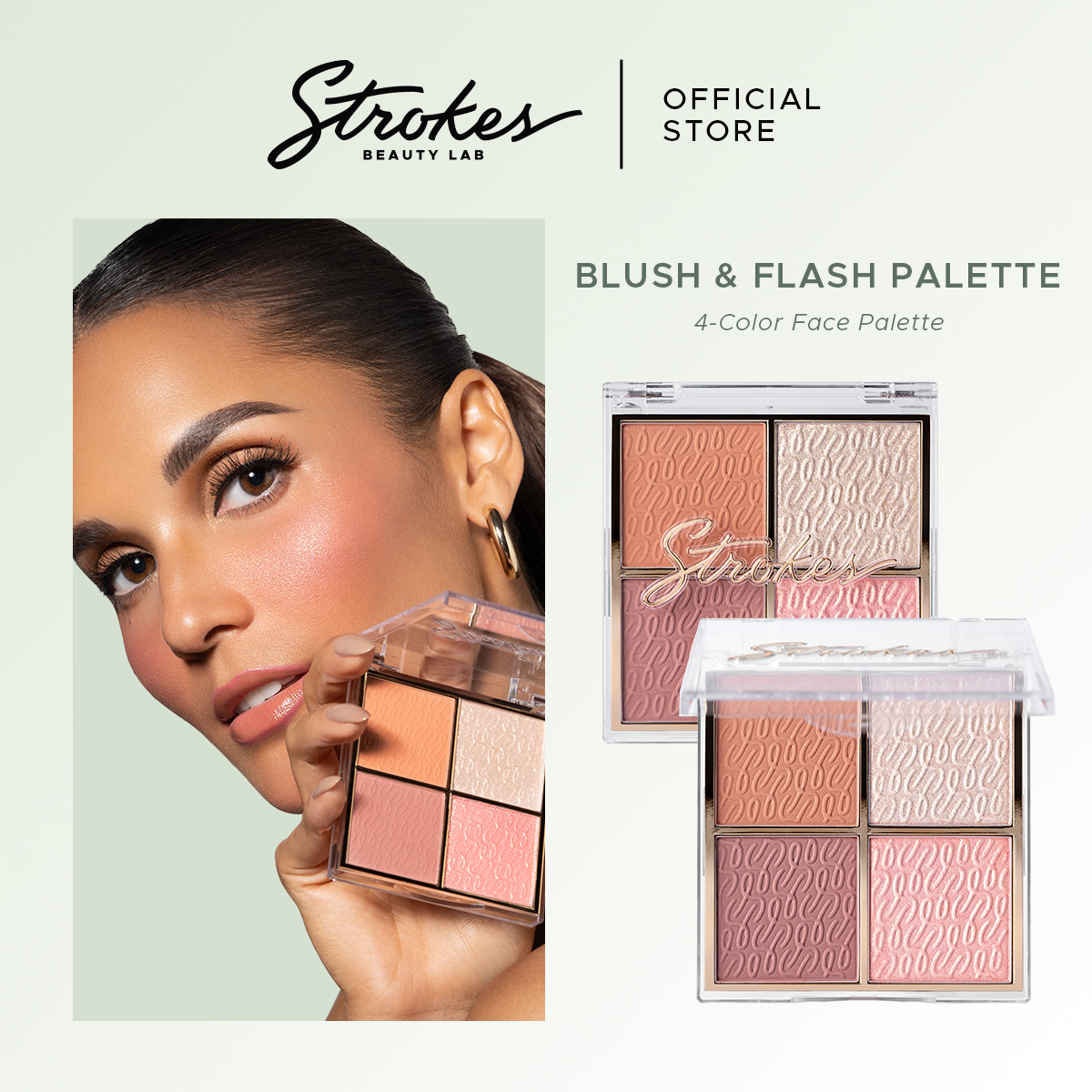 Discount on Strokes Beauty Lab  shoes - SKU: Strokes Blush & Flash Palette [ 4-Color Blush and Highlighter Face Palette ]