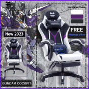 Monster Leather Gaming Chair | Ergonomic Chair with Foot Rest Office Chair with back Massage Computer Chair