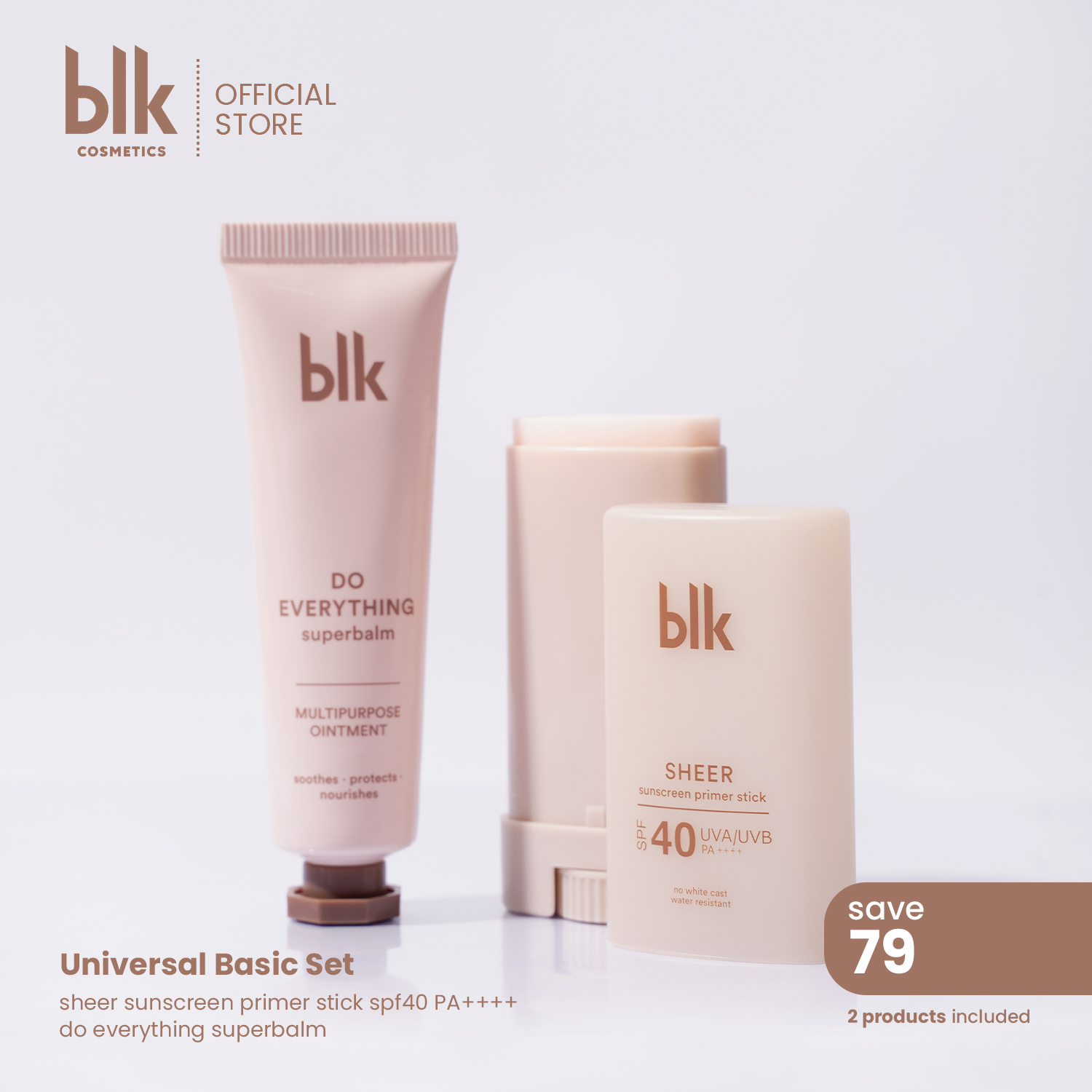 Discount on BLK Cosmetics  shoes - SKU: blk cosmetics universal basic set (superbalm + sunscreen stick)