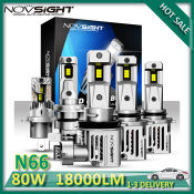 Novsight A500 LED Headlight Bulbs - High/Low Beam, 6000K