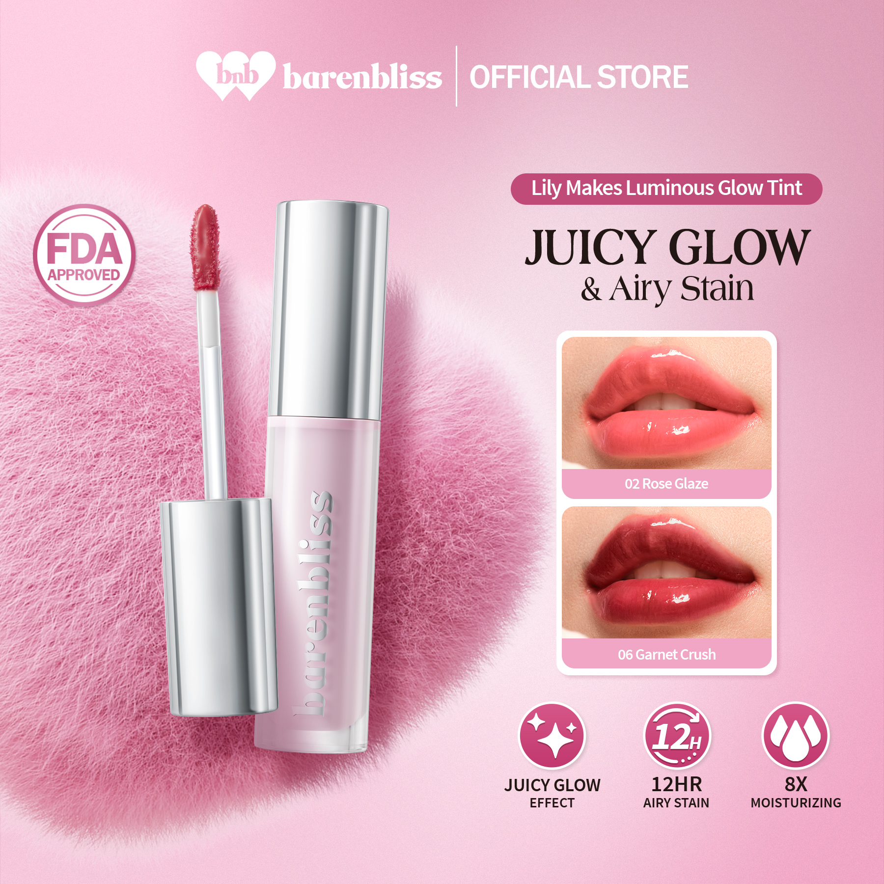 Discount on Barenbliss  shoes - SKU: 【HOT】barenbliss BNB Lily Makes Luminous Glow Tint  | Transfer Proof |16HR Long Lasting | Moisturizin