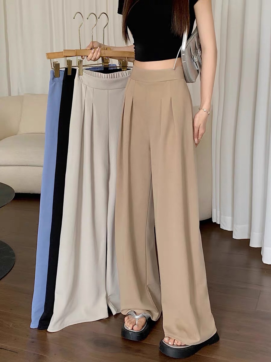 Beige Cotton Trouser For Women | Solid Regular Fit | सादा /SAADAA-anthinhphatland.vn