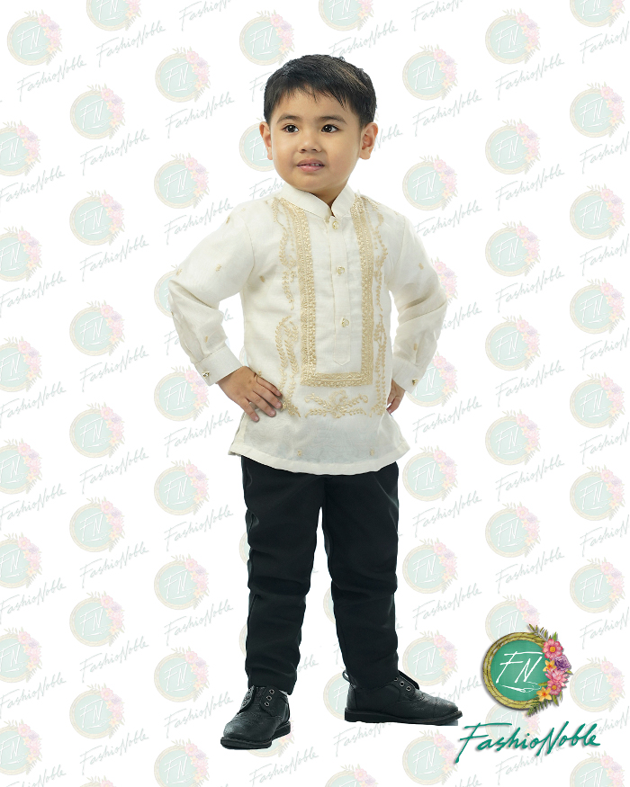 Boys Jusi Classic Ring Bearer Barong Tagalog Tucker JS091 – Barong ...