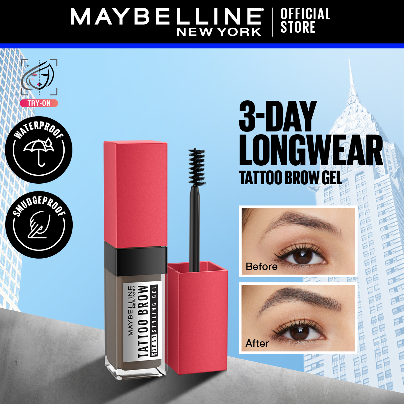 Discount on Maybelline  shoes - SKU: Maybelline Tattoo Brow 3-Day Eyebrow Gel - Long Lasting, Waterproof, Smudgeproof, Eye Make Up