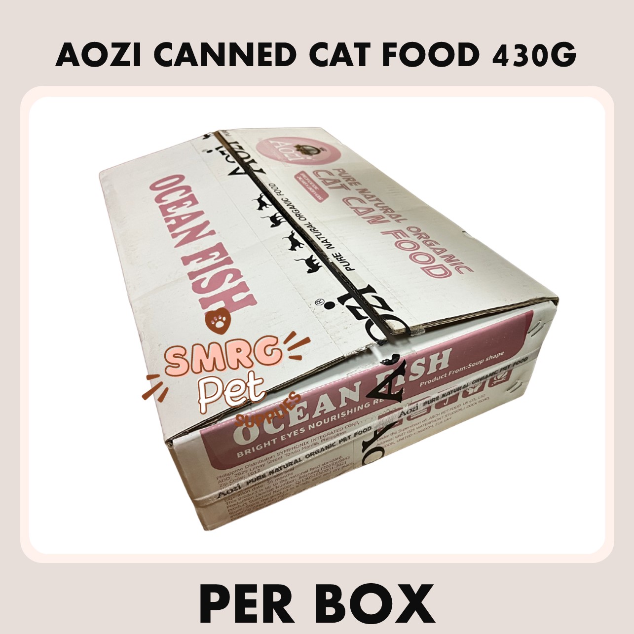 Aozi Pure Natural Organic Wet Cat Food in Can 430g per Box