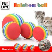 Rainbow Chewing Interactive Toy Ball for Pets