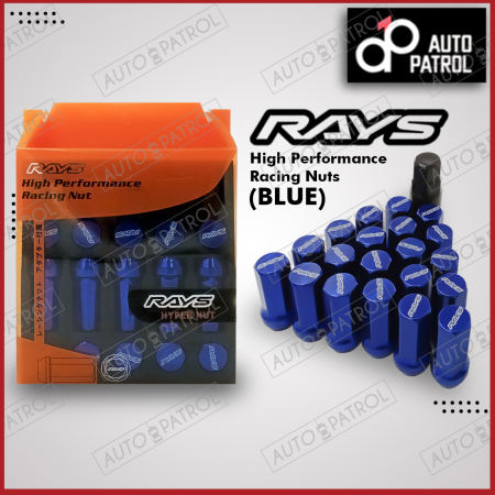 Rays Steel HYPER Wheel Lugnuts Blue (Brand: Rays)