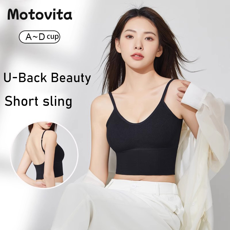 Motovita Sports Bra Seamless Yoga Vest irl Gathering Push Up Brassiere Comfy Breathable Sports Fitness Bra