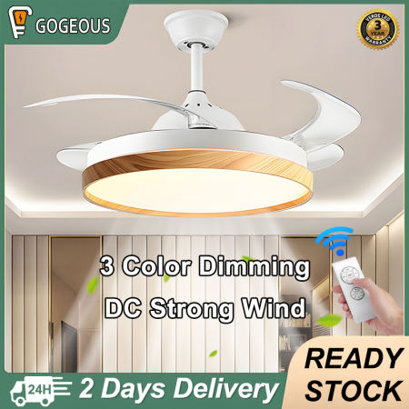 Modern 42" Ceiling Fan with LED Light and Remote Control