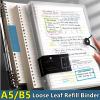 Refillable Plastic Cover Notebook with 60 Sheets, B5 Size