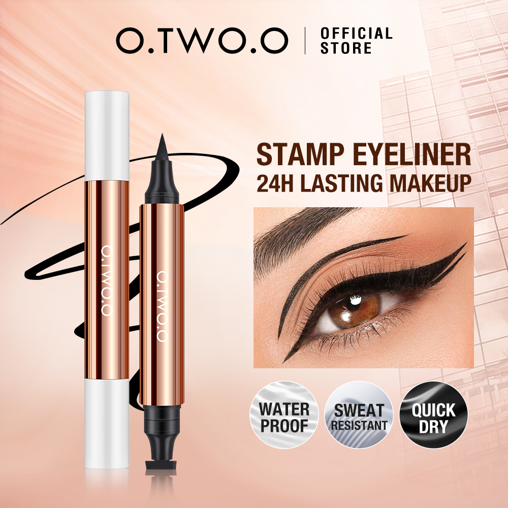Discount on O.TWO.O  shoes - SKU: O.TWO.O 2 in 1 Liquid Miraculous Cat-Eye Stamp Eyeliner Pen Long lasting and effective Waterproof