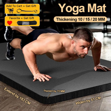 Superace Yoga Mat - Thicken, Soft, Comfortable Fitness Mat