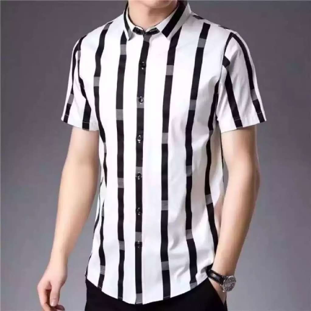 ZABA# Korean style stripe polo for men 