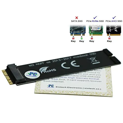 Sintech Ngff M 2 Nvme Ssd Adapter Card For Upgrade 13 15 Year Macs Not Fit Early 13 Macbook Pro Lazada Ph