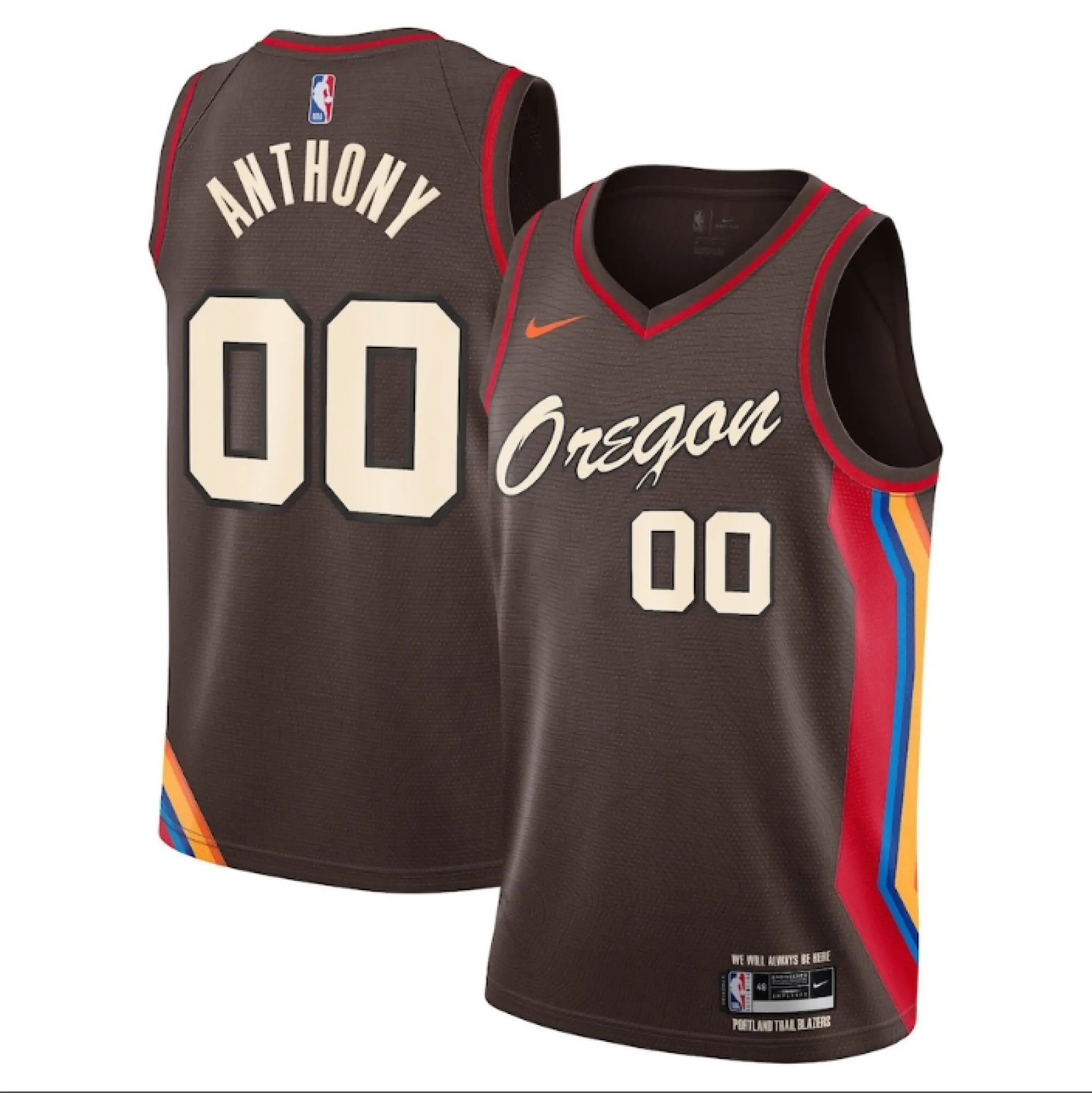 carmelo anthony trail blazers jersey