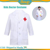 Role Play Kids Doctor Costume Lab Coat for Kids White Gown Nurse Uniform Toy