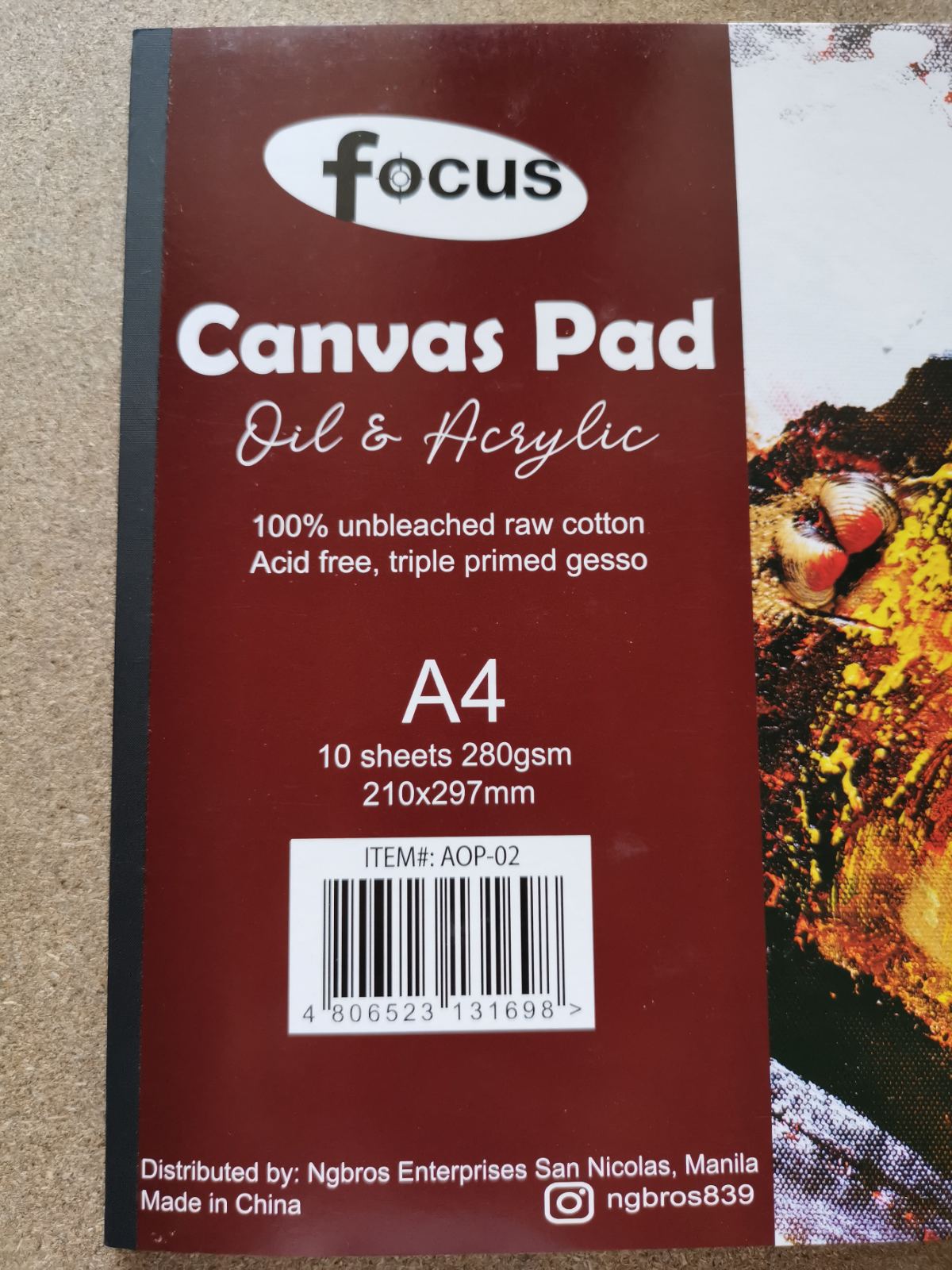 1 Pack - Canvas Pad 10 Sheets A4 / A3 Size 100% Cotton 280gsm