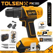 Tolsen Cordless Impact Drill with 2 Batteries and Hard Case