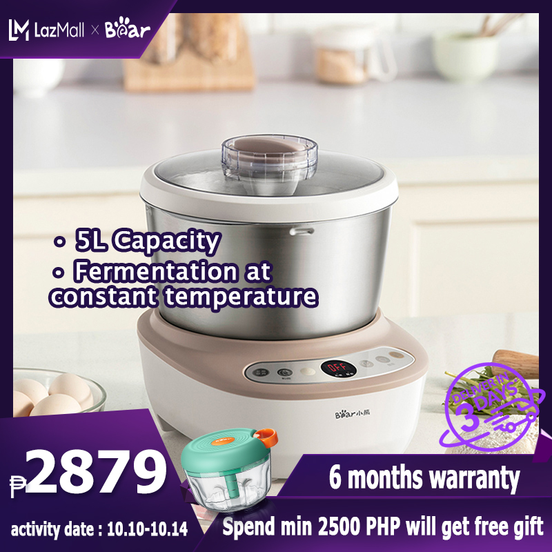 Bear Dough Mixer 5L Fully Automatic Kneading Machine Chef Machine Flour