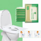 YL 10 Disposable Flushable Toilet Seat Covers for Travel