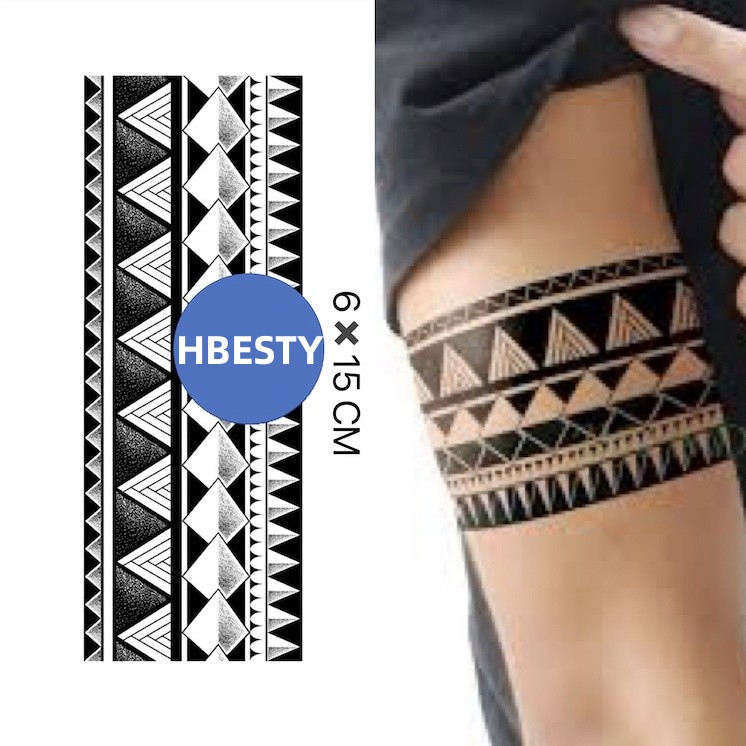 Line Arm Ring Herbal Juice Tattoo Stickers Semi-permanent Tatouage  Temporaire Waterproof Lasting Fake Tattoo Men Women Tatuajes - AliExpress