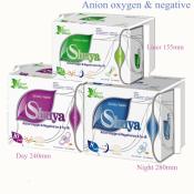 Shuya panty liner with negative ion active oxygen