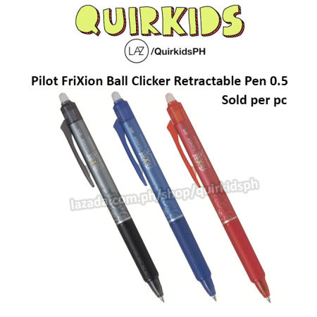 Pilot FriXion Ball Clicker Erasable Gel Pen, 0.5 mm