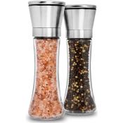 Black Glass Salt Pepper Grinder by Brand X