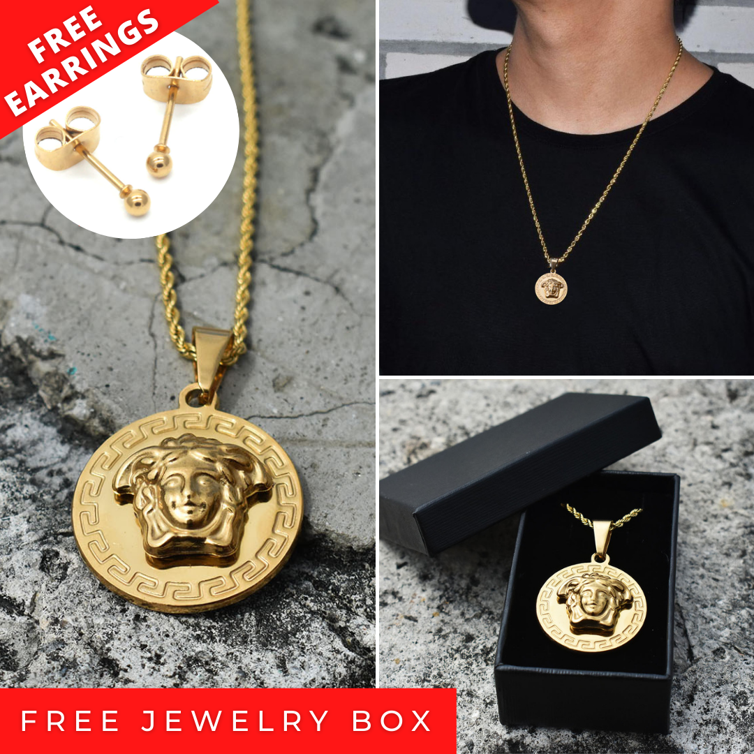 versace 18k gold necklace
