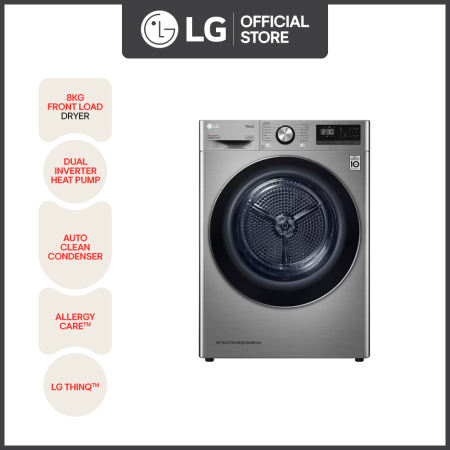 LG - Front Load Dual Inverter heat pump dryer - 9kg capacity - RV09VHP2VN