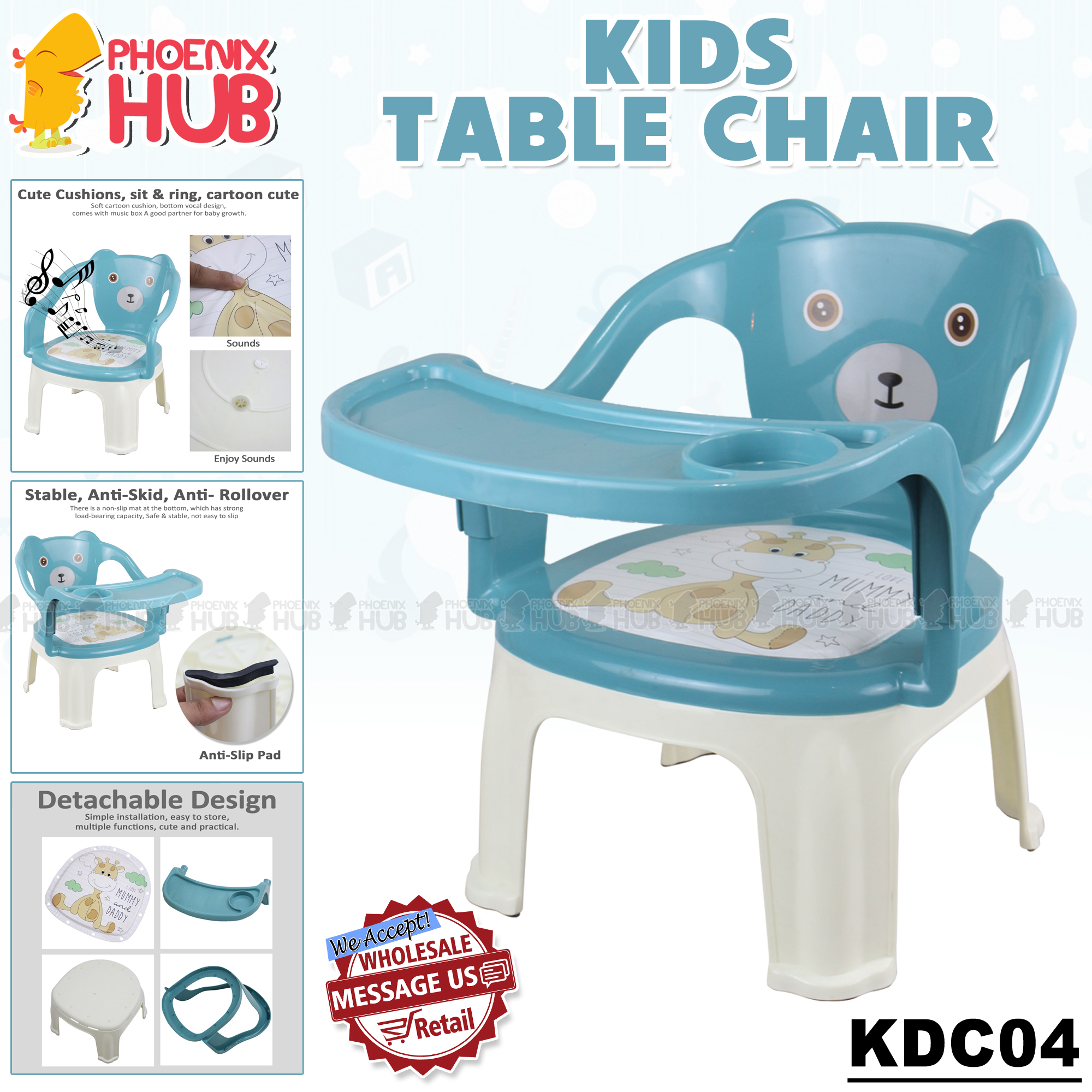 Phoenix Hub KDC04 2 in 1 Beep Chair for Kids