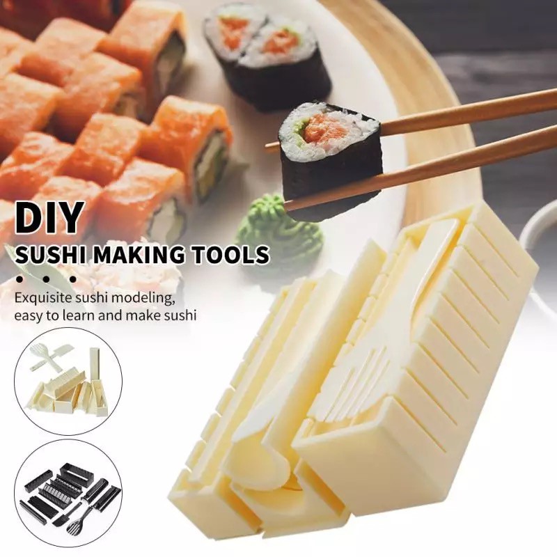 Sushi Rice Roll Mold 10 Pieces ABS Sushi Maker Tools Fun DIY Sushi