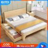 Ditto Wooden Bed With Drawers Bed Frame Nordic Bed Frame Double Queen King Size Bed for Family Furniture