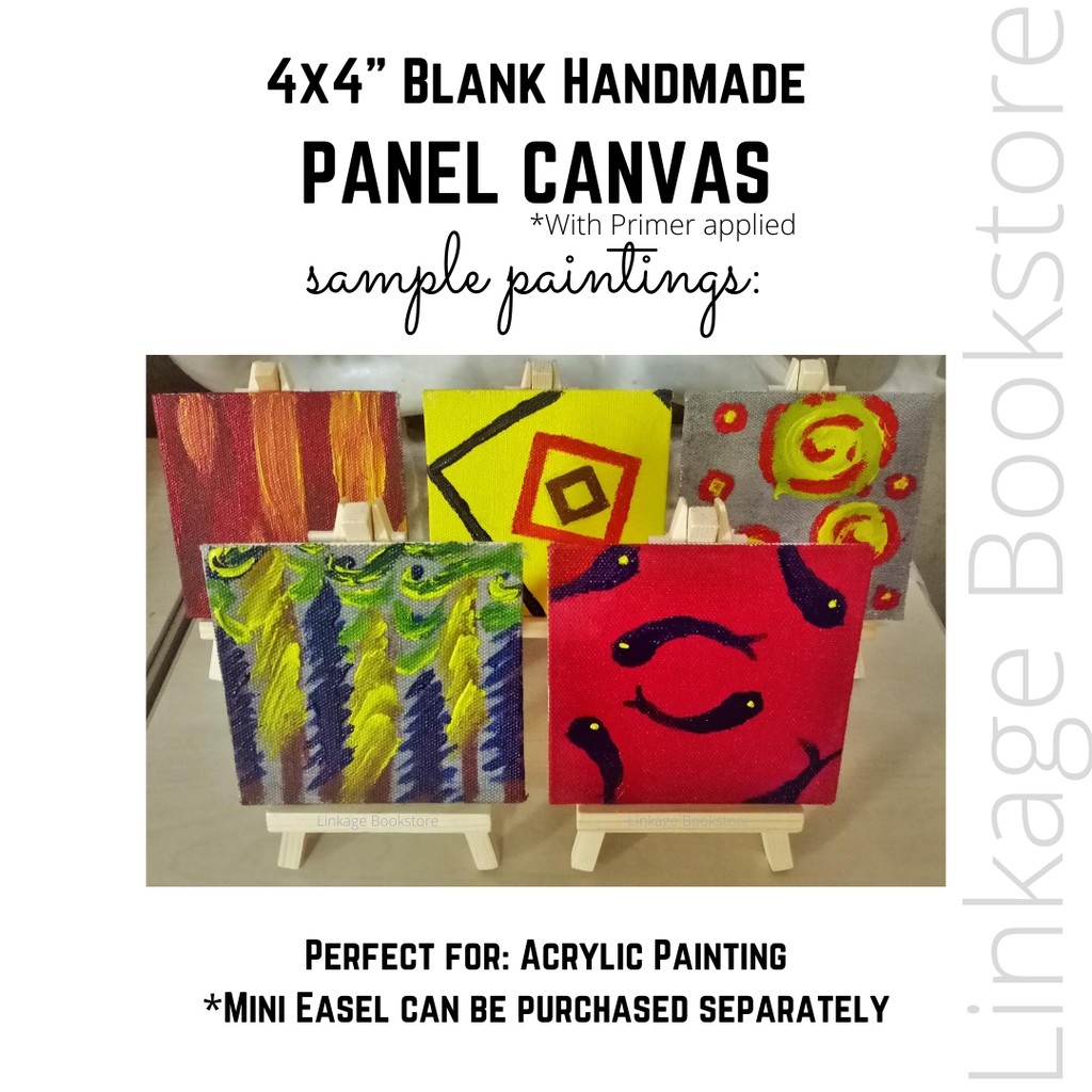 Madisi Painting Canvas Panels Multi Pack, 4x4, 6x6, 8x8, 10x10(12 of Each),  48 Pack