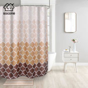 Socone Luxury Waterproof Shower Curtain - Makapal 731 (70x70in)