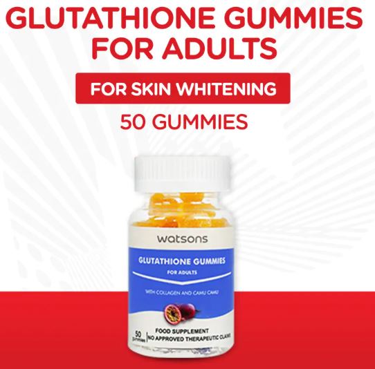 Watsons Glutathione Gummies With Collagen & Camu Camu For Adults - Iso &  Haccp Certified