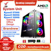 Cpu Unit Only Amd Desktop Ryzen 5 5600G Gaming PC Ryzen3 3200G with DDR4 16GB Ram 512GB Ssd Full Set Computer Gaming Desktop