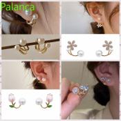 "Korean Pearl Earrings for Women - Golden Accessories by "