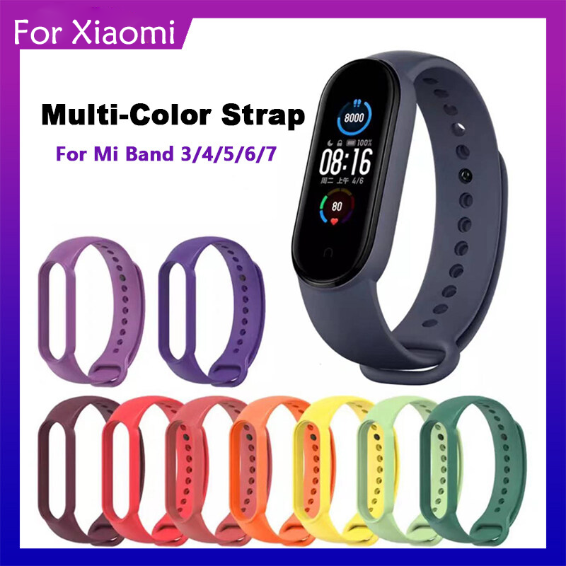 MIJOBS 4 PACK Replacement Strap for Mi Band 7 Mi Band 5/6 Silicone Strap  Set Colorful Wristband Bracelet Smart Band Strap Correa Accessories for