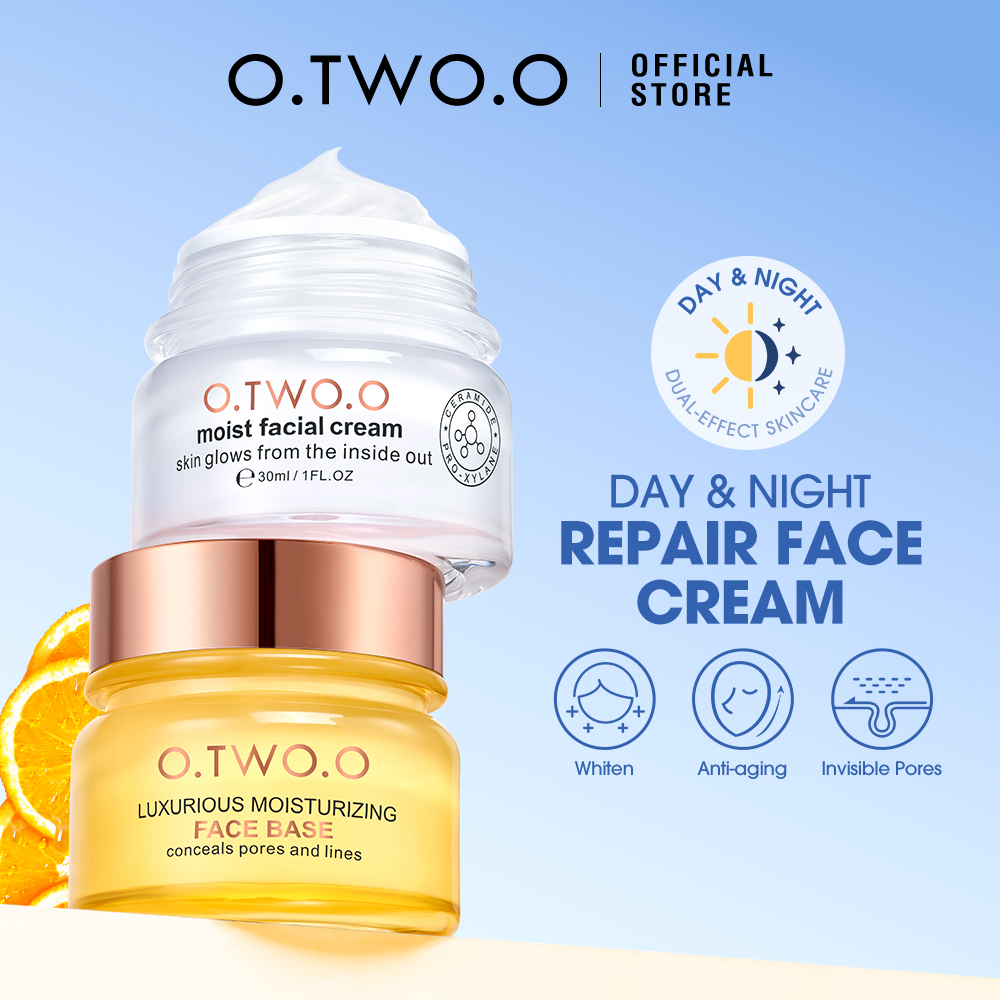 Discount on O.TWO.O  shoes - SKU: O.TWO.O 2pcs Face Cream Set Ceramide Skin Hydration Cream with Vitamins Facial Moisturiser Day & Nig