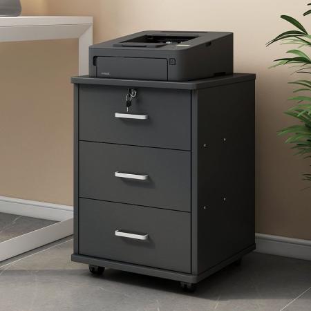 Minimalist Wooden Lockable File Cabinet for Home Office